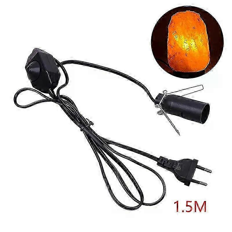 Passend Für Salzstein-lavalampen, 15 M Langes Netzkabel Mit Dimmer-ein-/ausschalter, Metallklemme, E14-fassung, Hängelampenfassung, Stecker Jxlgv