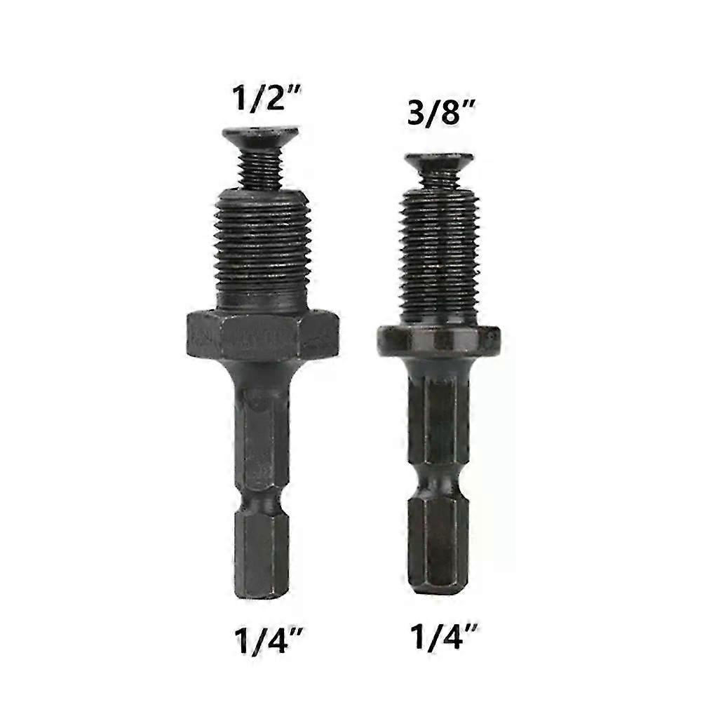 1/2 Stück Bohrfutteradapter 1/4 Zoll Sechskantschaftadapter Auf 1/2 Zoll 3/8 Zoll Außengewinde Elektrobohrer Schnellwechseladapter-jxlgv