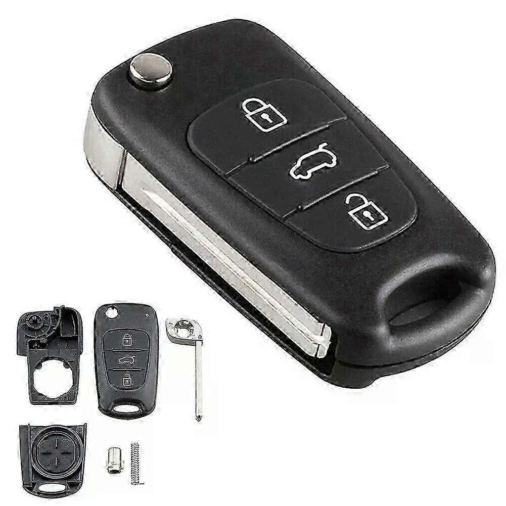 3-tasten-klappschlüsselgehäuse Passend Für Hyundai I20, I30, X35, Ix20, Veloster 954301j050, Klappschlüsselgehäuse-jxlgv