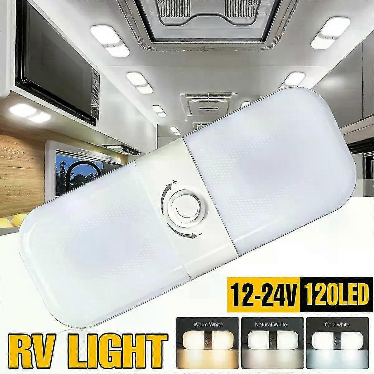 120-led-auto-deckenleuchte, Dimmbar, Mit Schalter, Passend Für Wohnmobile, Wohnwagen, Boote, 12v-24v-jxlgv
