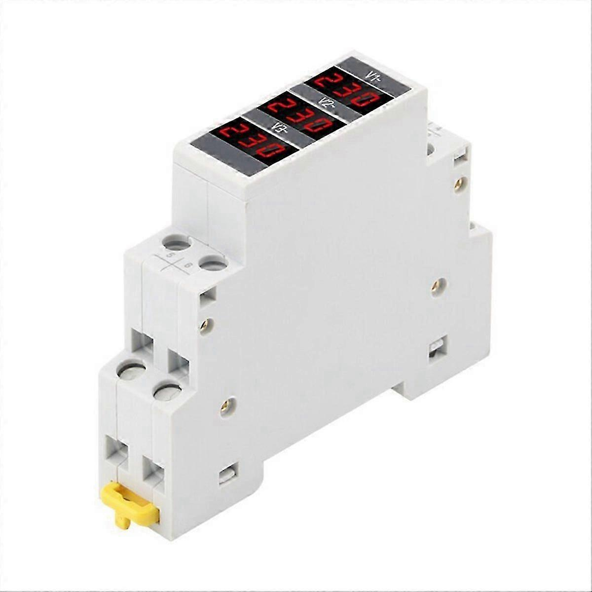 Modulares Digitales Led-dreiphasen-voltmeter Für Din-schienen-spannungsmesser Ac80-500v-jxlgv