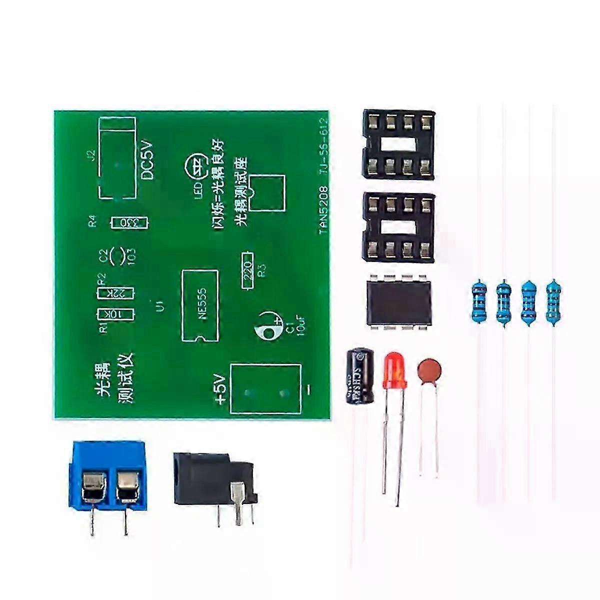 Optokoppler-tester-kit 555 Anwendung Leiterplattenübung Schweißen Diy Elektronik-ersatzteil-kit Ohne Dc-kabel-jxlgv