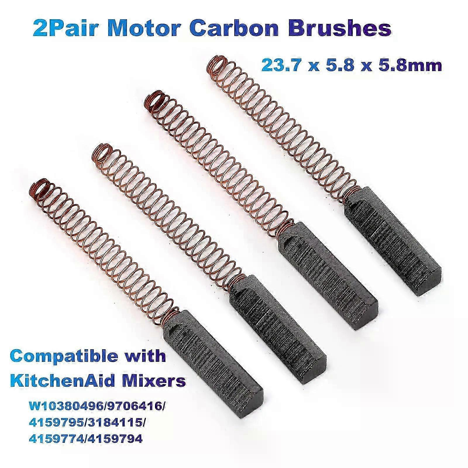 2 Paar Motorkohlebürsten (237x58x58mm) Kompatibel Mit Kitchenaid Küchenmaschinen W10380496/9706416/4159795/3184115/4159774/4159794-jxlgv