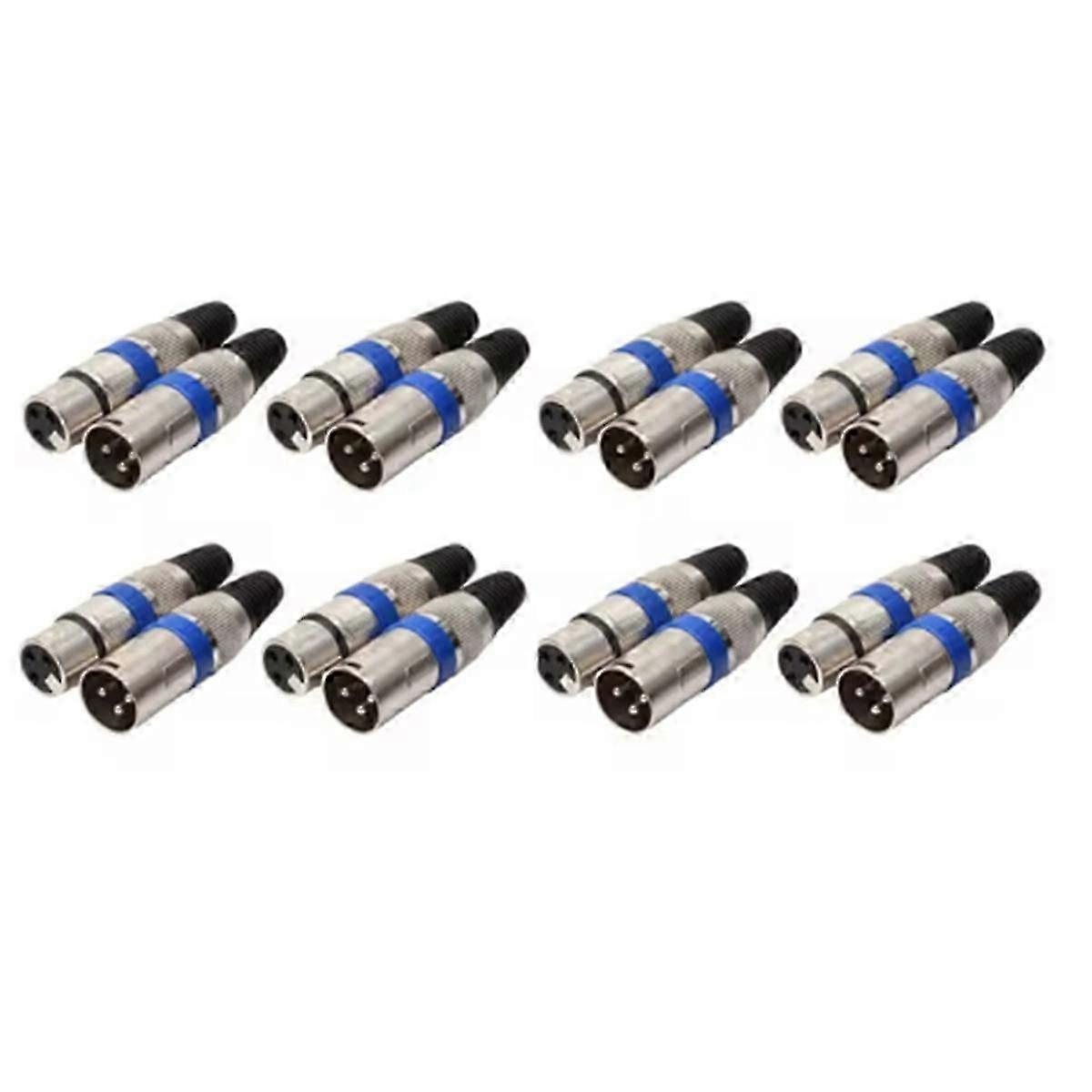 8 Paar Xlr-stecker, 3-polig, Audio-mikrofon, Mic Xlr-stecker, Buchsenadapter - Jxlgv