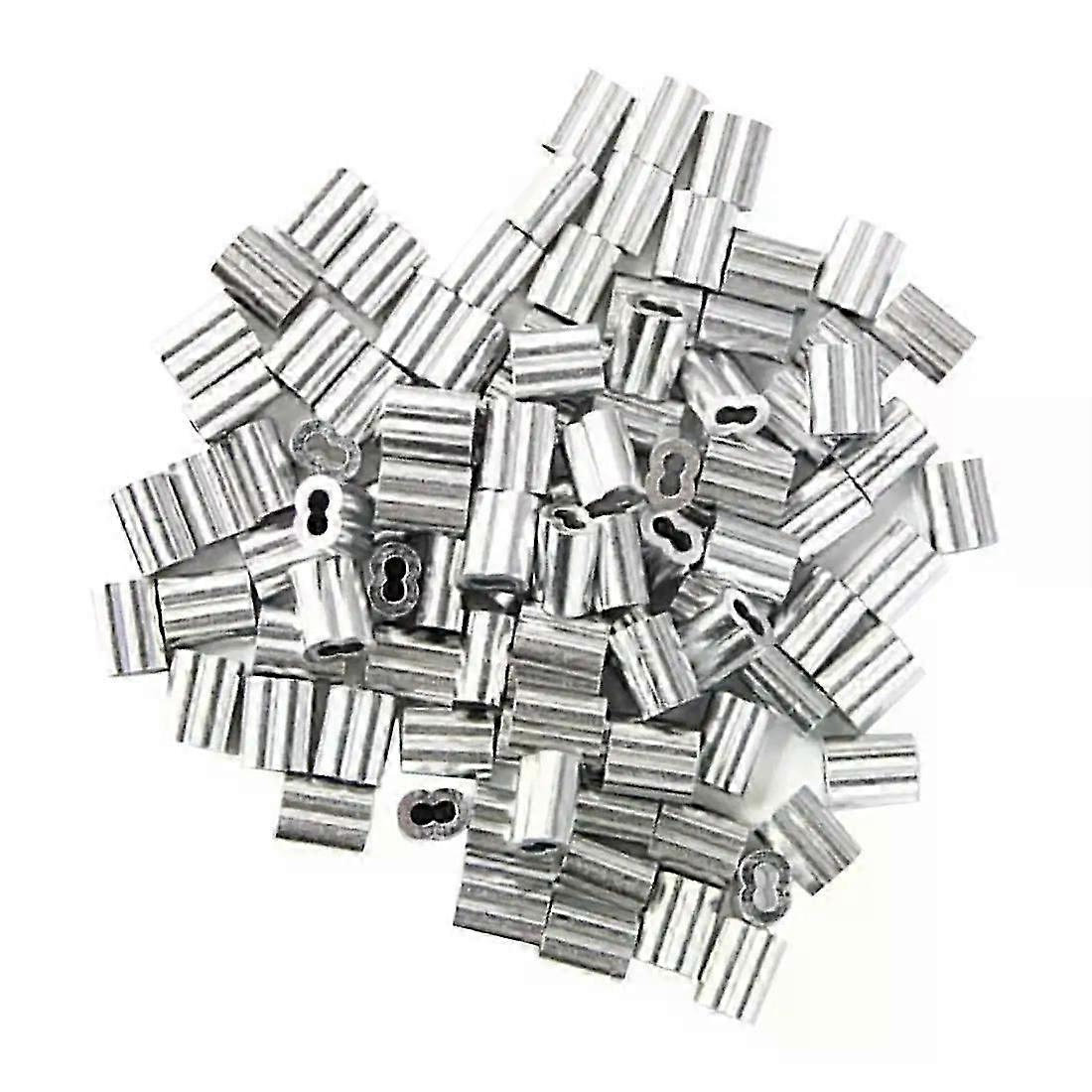 120x Aluminium-crimpschellenhülsen Passend Für 2 Mm Durchmesser Drahtseile Und Kabel - Jxlgv