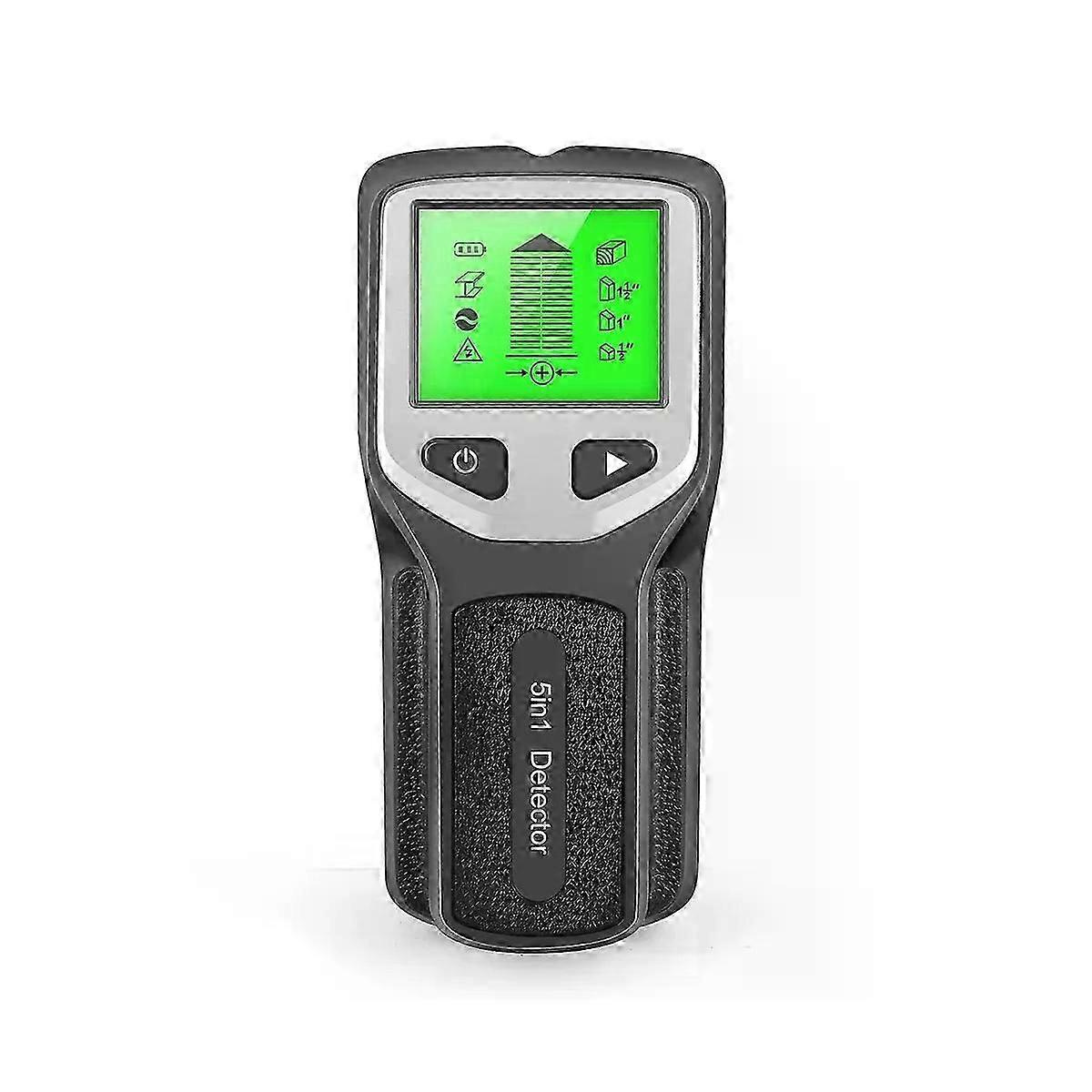 5-in-1-wandscanner, Digitaler Handwanddetektor, Pvc-wasserrohr-metallsucher, Schwarz-silber-jxlgv