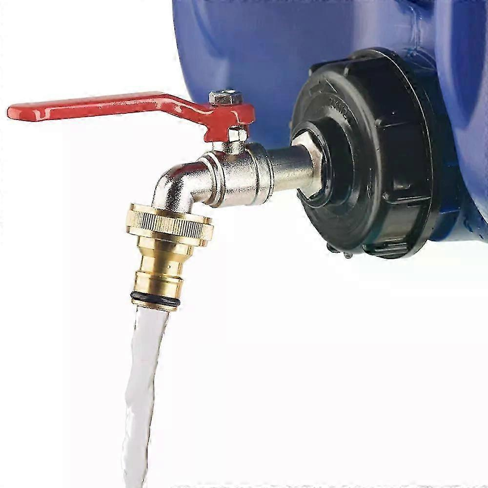 S60x6 Gewinde Ibc-tankhahn-adapternippel 1/2-wege-gartenschlauch-schnellanschluss-wasserhahn Messing/legierung Tankventil-anschlussstück-jxlgv