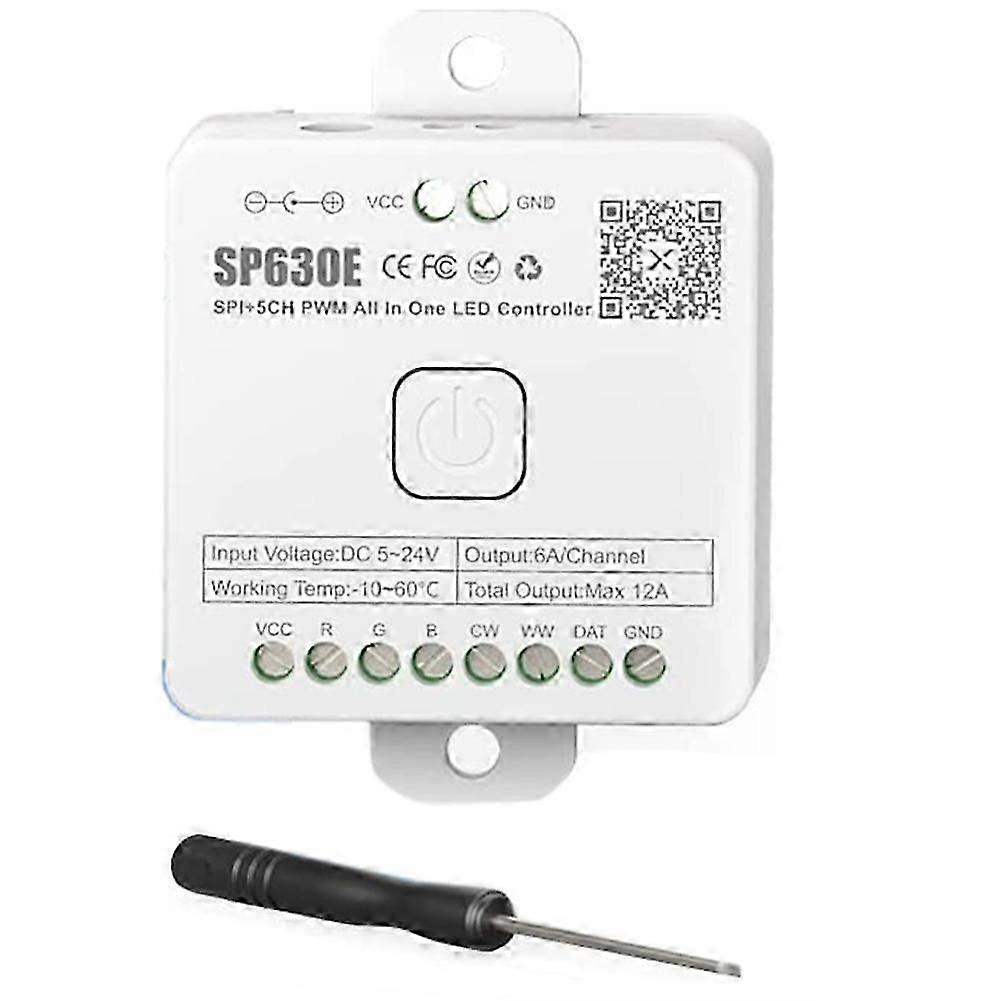Sp630e Bluetooth-led-controller Unterstützt Pwm, Monochrom, Cct, Rgb, Rgbw, Rgbcct Oder Spi, Ttl, Ic-chip, Led-streifen Ws2811, Ws2812b-jxlgv