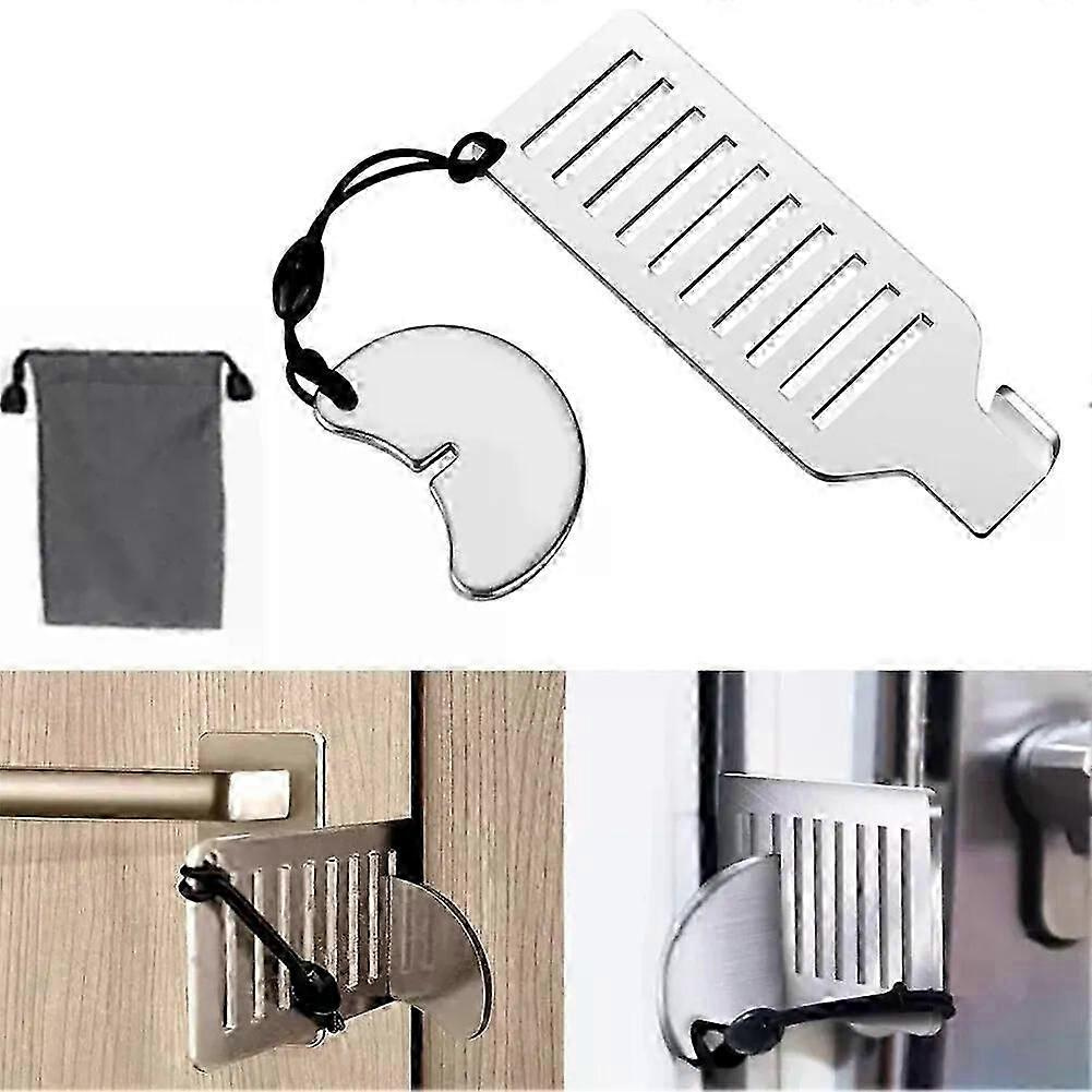 Tragbarer Türstopper Gegen Diebstahl, 8 Cm, Edelstahl, Sicherheitswerkzeug, Geeignet Für Zuhause, Hotel Und Reisen – Jxlgv
