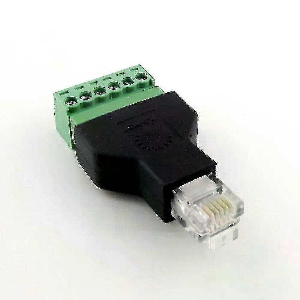 1 Stück Ethernet 6p6c Rj12 Stecker Mit Klemmenblock, Modularer 6-poliger Schraubklemmenblock, Cctv-adapter, Telefonleitungsadapter – Jxlgv