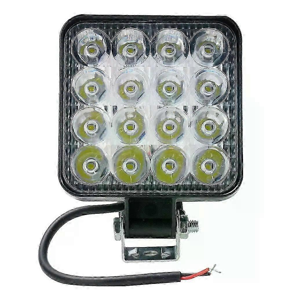 1 Stück Led-arbeitsscheinwerfer 48w Offroad, 12v Mini-lampe, Nebelscheinwerfer, 16led, Passend Für Atv, Traktor, Anhänger – Jxlgv