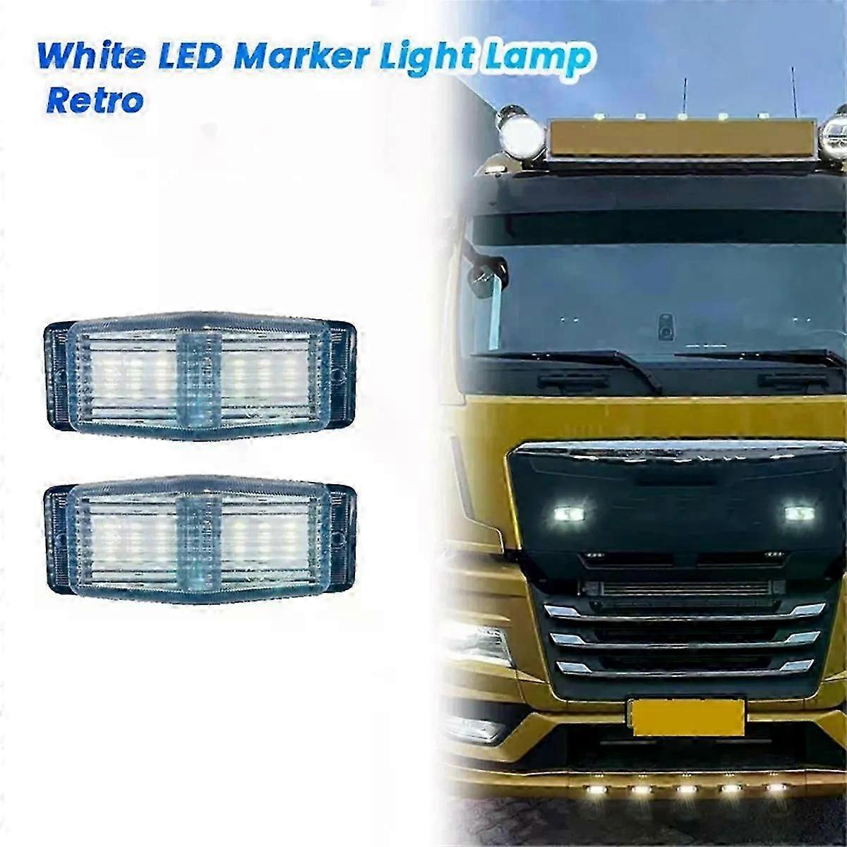 Stück Led-positionsleuchten, Front-doppelbrenner-anzeigelampen, Passend Für Scania, Volvo, Man, Mercedes-benz Lkw-frontgrillleuchten A-jxlgv