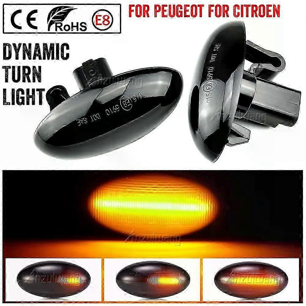 Dynamische Led-seitenmarkierungsleuchte Mit Blinker, Passend Für Peugeot 307, 206, 607, 407, 1007, 107, 4007, Partner, Expert – Blinkerlampe Jxlgv