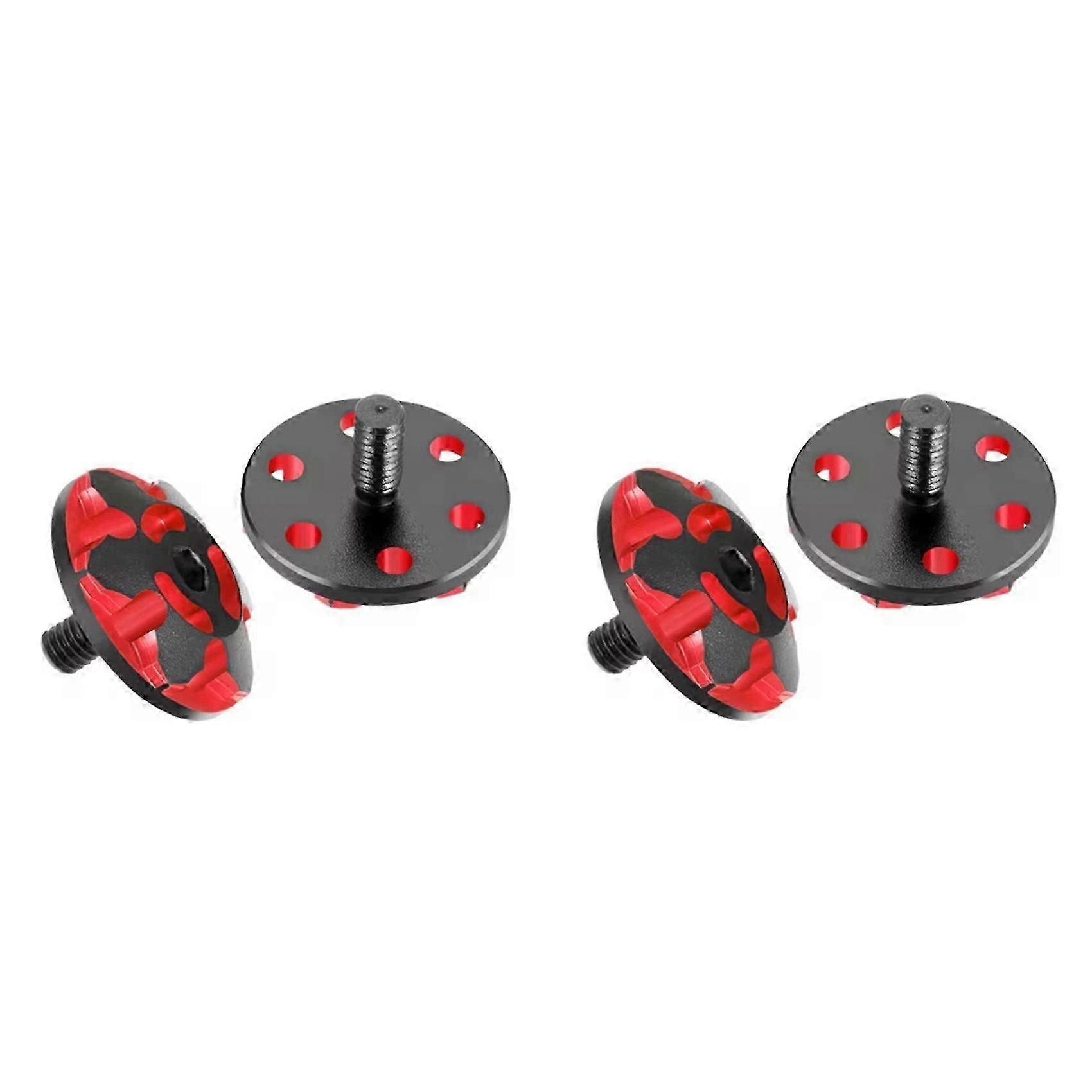 4 Stück Metall-m3-heckflügeldichtungs-befestigungsschrauben, Kompatibel Mit 1/8/1/10 Rc-car-upgrade-teilen, Zubehör, Stil A, Schwarz/rot-jxlgv