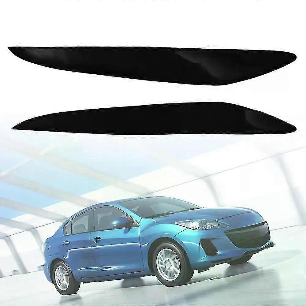 2 Stück Glänzend Schwarze Frontscheinwerferblenden/augenbrauenabdeckungen Passend Für Mazda 3 Jdm 2010–2013 (autozubehör) – Jxlgv