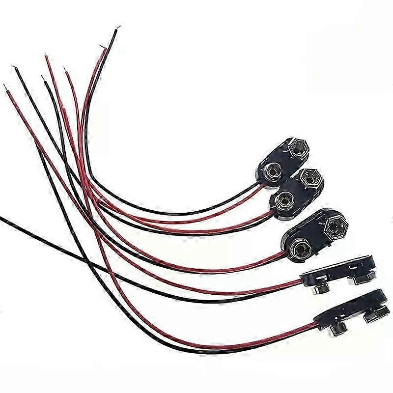 5 Stück/lot Typ I 9v Batterie-druckknopfkabelanschluss 9 Volt Batterieclip Schnallenhalter Kabellänge 15 Cm - Jxlgv
