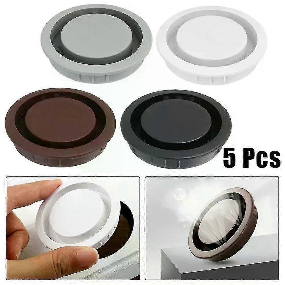 5 Stück/lot Edelstahl-lüftungsgitterabdeckung Schwarz Weiß Kleiderschrank-schrank-maschenloch-lüftungsstopfen Durchmesser 50 Mm - Jxlgv