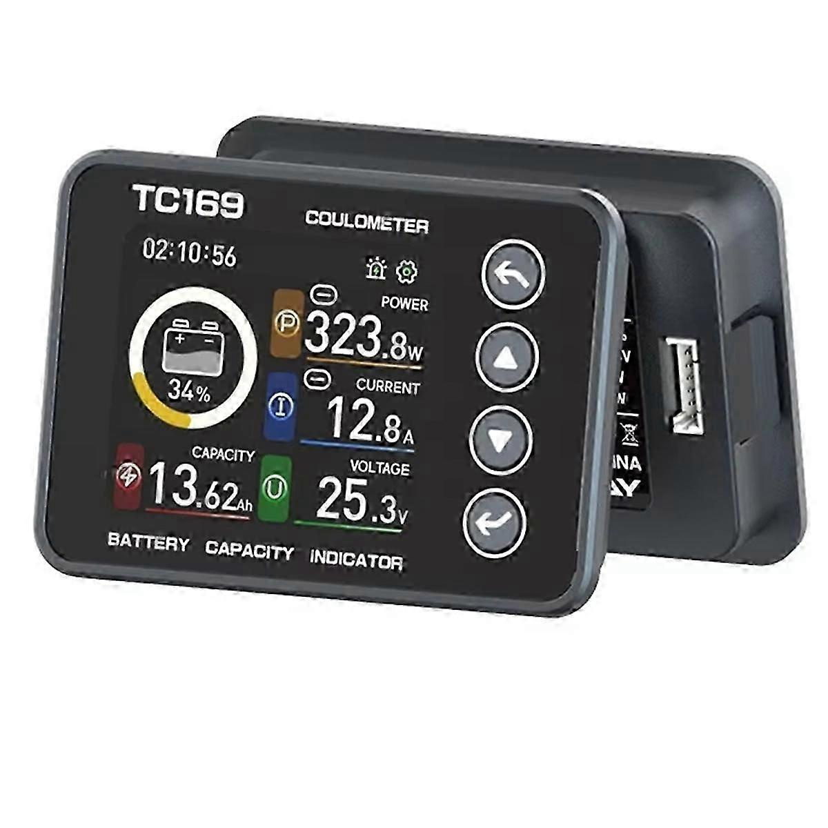 Tc169 Hochpräzisions-coulombmeter Dc6-60v Lithium-batterie-kapazitätstester Mit Farbanzeige Pow-jxlgv