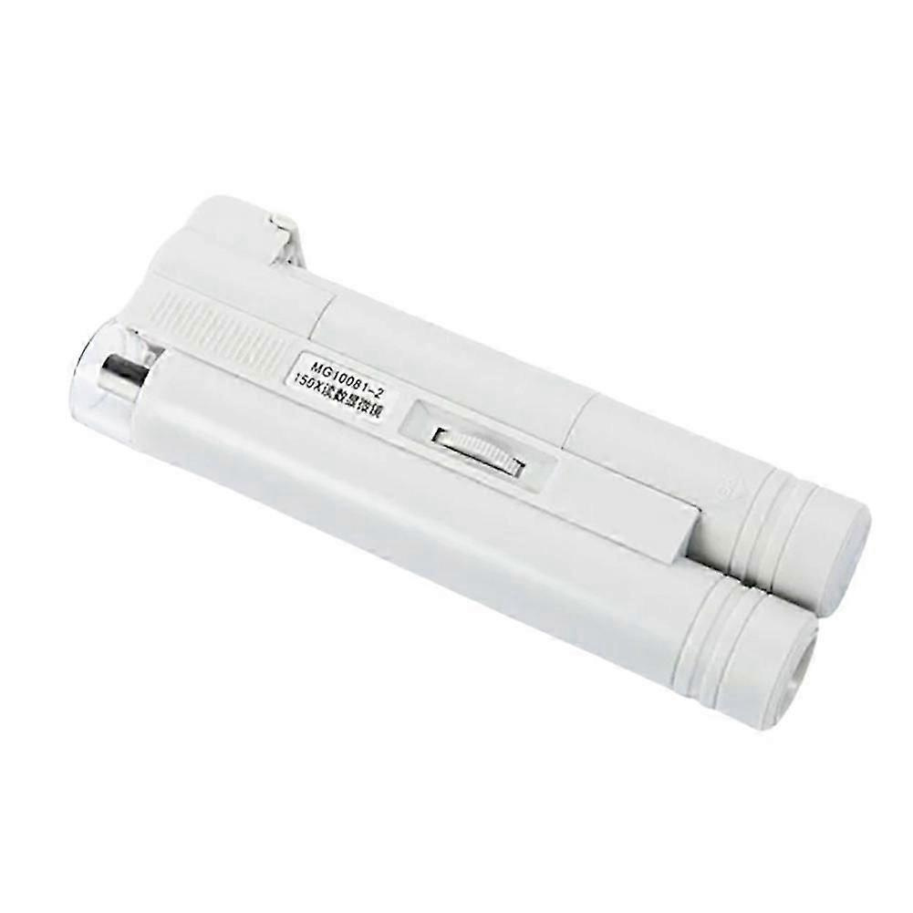 Taschenmikroskop 150x Tragbare Mini-lupe Ohne Skala, Faltbare Vergrößerungslupe Mit Led-beleuchtung - Jxlgv