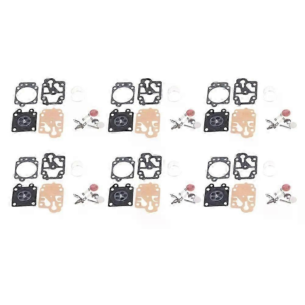 6-teiliger Vergaser-reparatursatz Passend Für Mp15 Mp11 Tu26 40-5 44f-5 34f 36f 139f Cg260 Cg330 Cg430 Cg520 Gx25 Gx35 43cc 52cc-jxlgv