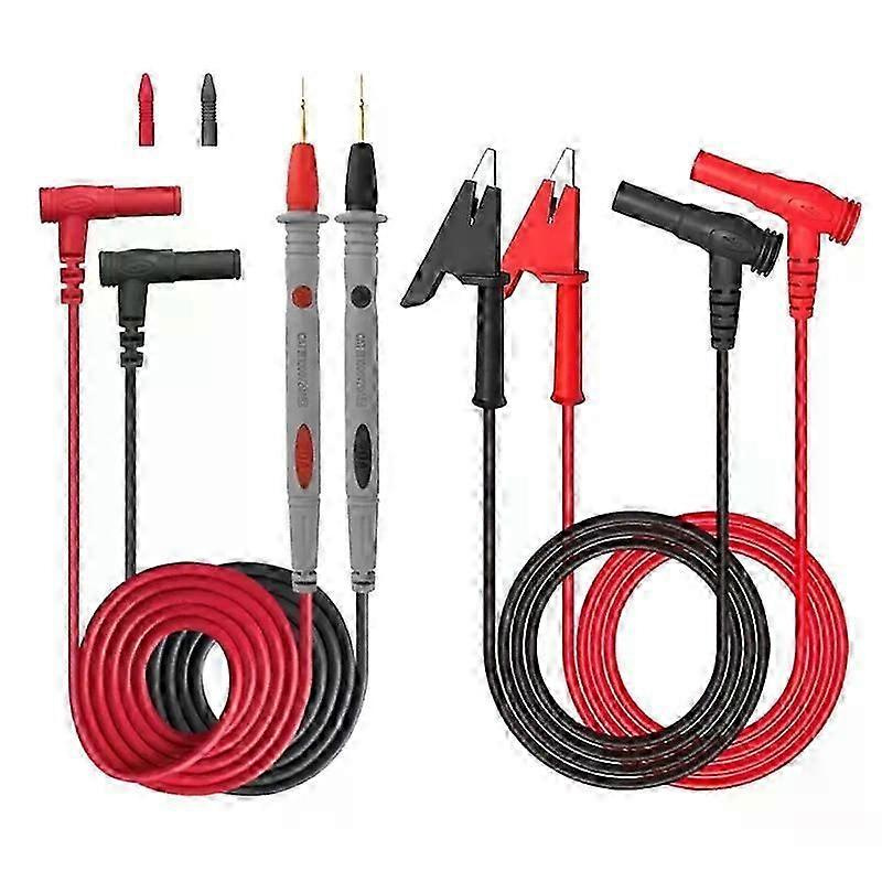 Multimeter-messleitungen, 1 Paar Messleitungen Mit Krokodilklemmen Und 24-karat-vergoldeten Messspitzen, 1000 V, 20 A, Leitungsprüfset Jxlgv