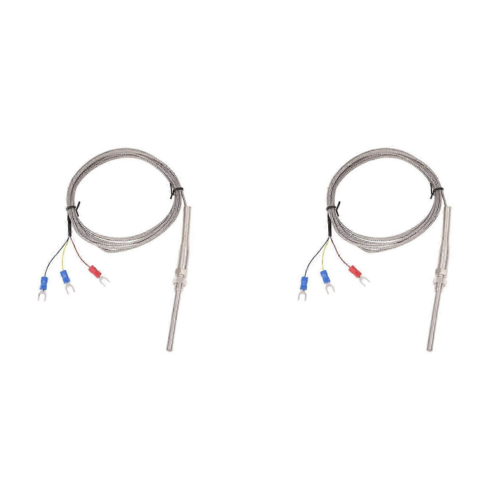 2 X 0–400 °c Pt100 Typ 5 Mm X 50 Mm Temperaturregler-thermoelementfühler 2 Meter - Jxlgv