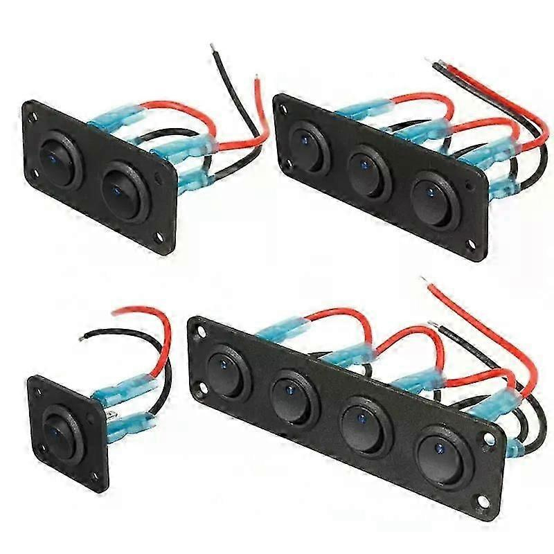 12v 1-4-fach Universal-kippschalterpanel Usb Auto Boot Marine Wohnmobil Lkw Blaue Led Styling-zubehör Marine-wippschalter-jxlgv