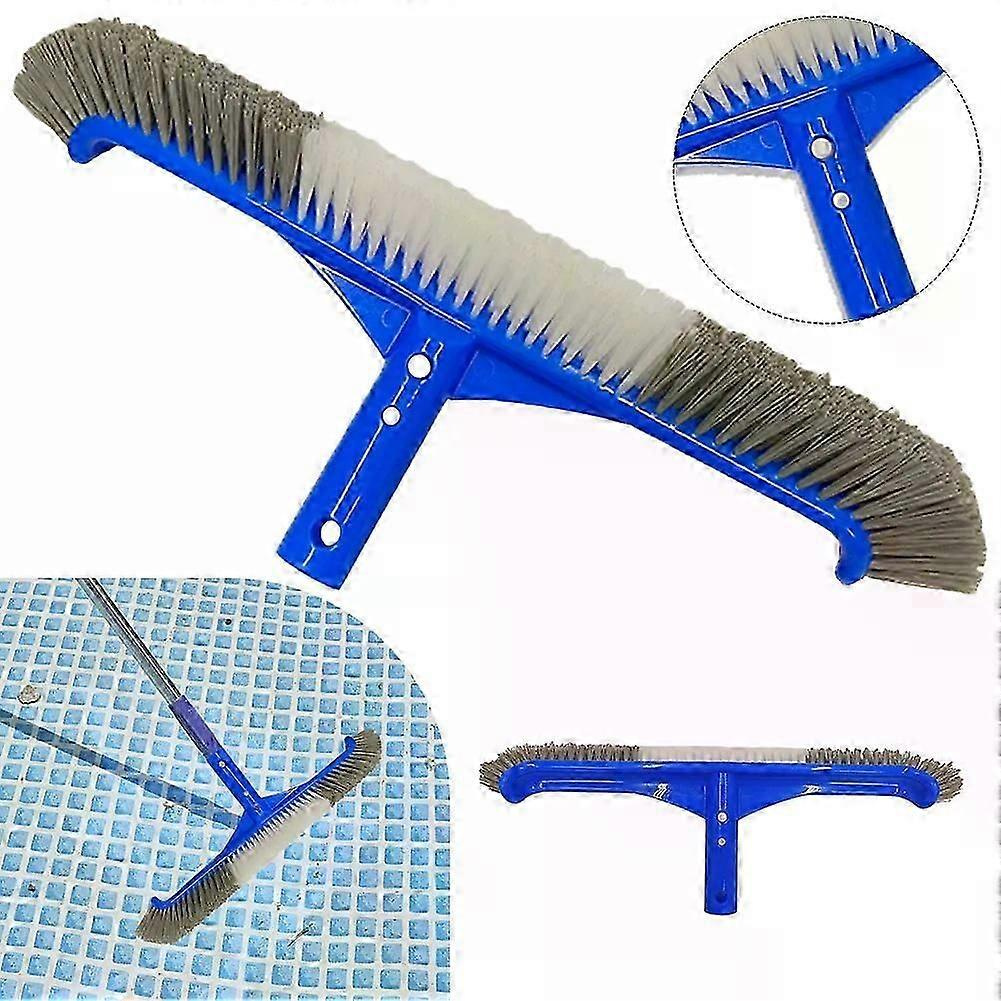 17 Zoll (43 Cm) Hochleistungs-poolbürstenkopf Mit Gebogenen Enden, Geeignet Zur Reinigung Von Fliesen, Wänden, Boden Und Treppen In Eingelassenen Pools – Jxlgv