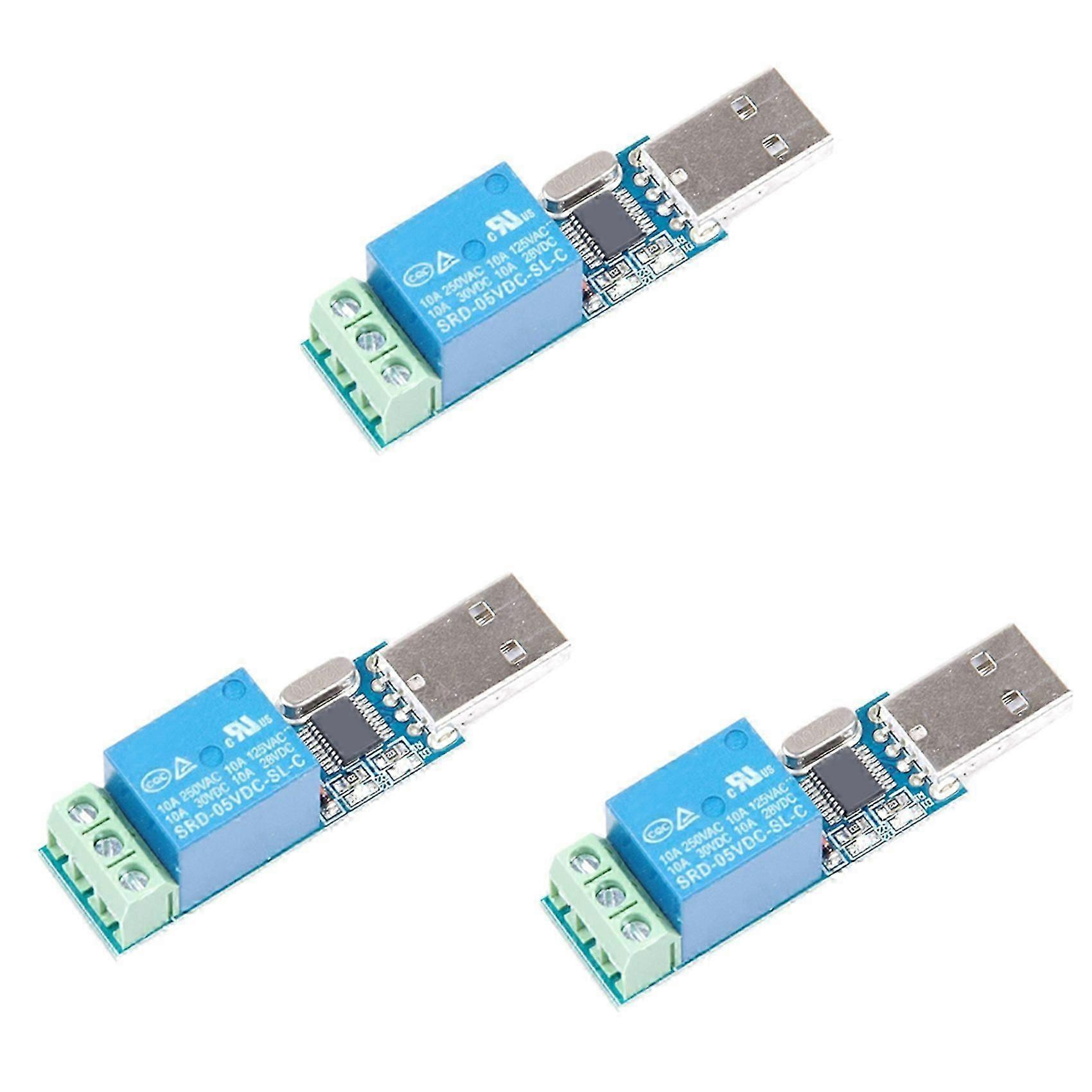 3x Usb-relaismodul, Intelligenter Usb-steuerschalter, Usb-schalter Kompatibel Mit Elektronischem Konverter Typ Lcus-1-jxlgv