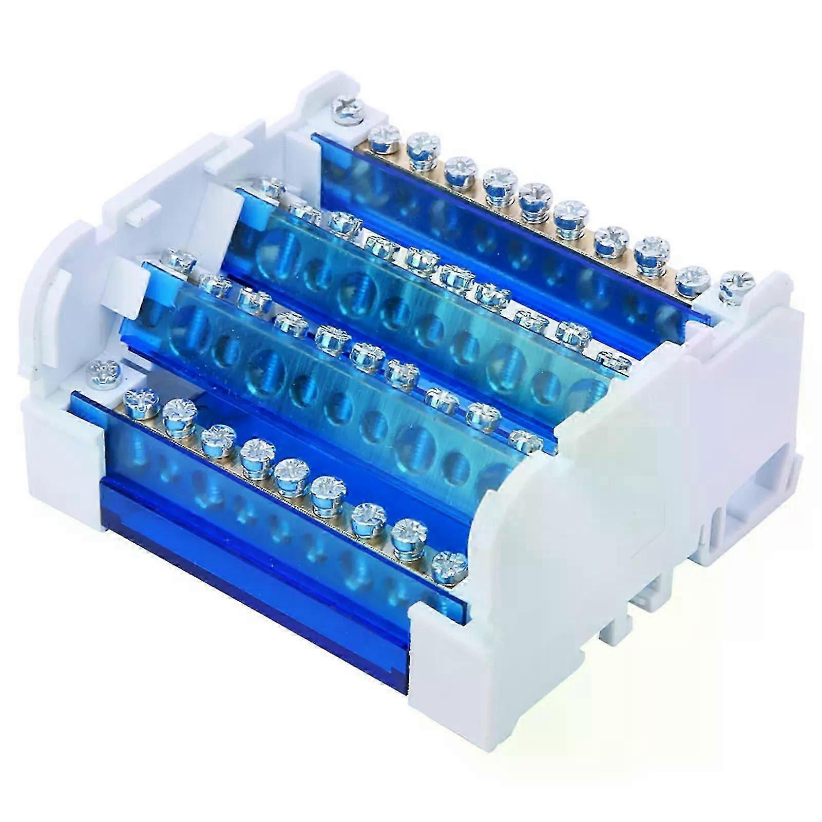 411 Klemmenblock-verteilerkasten Din-schiene 4-stufig Einphasig Geeignet Für Elektrotechnik Verteilerkasten Anschlusskasten-jxlgv