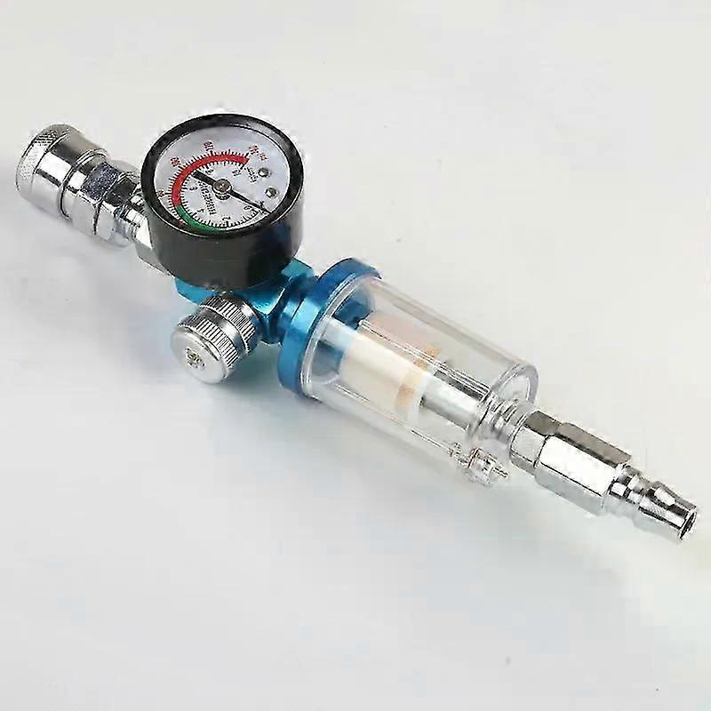 Luftdruckregler-set Für Spritzpistolen Mit Manometer, Integriertem Wasserabscheider Und Adapter (jp/eu/us) – Druckluftwerkzeugzubehör Passend Für Airbrush-pistolen (jxlgv)