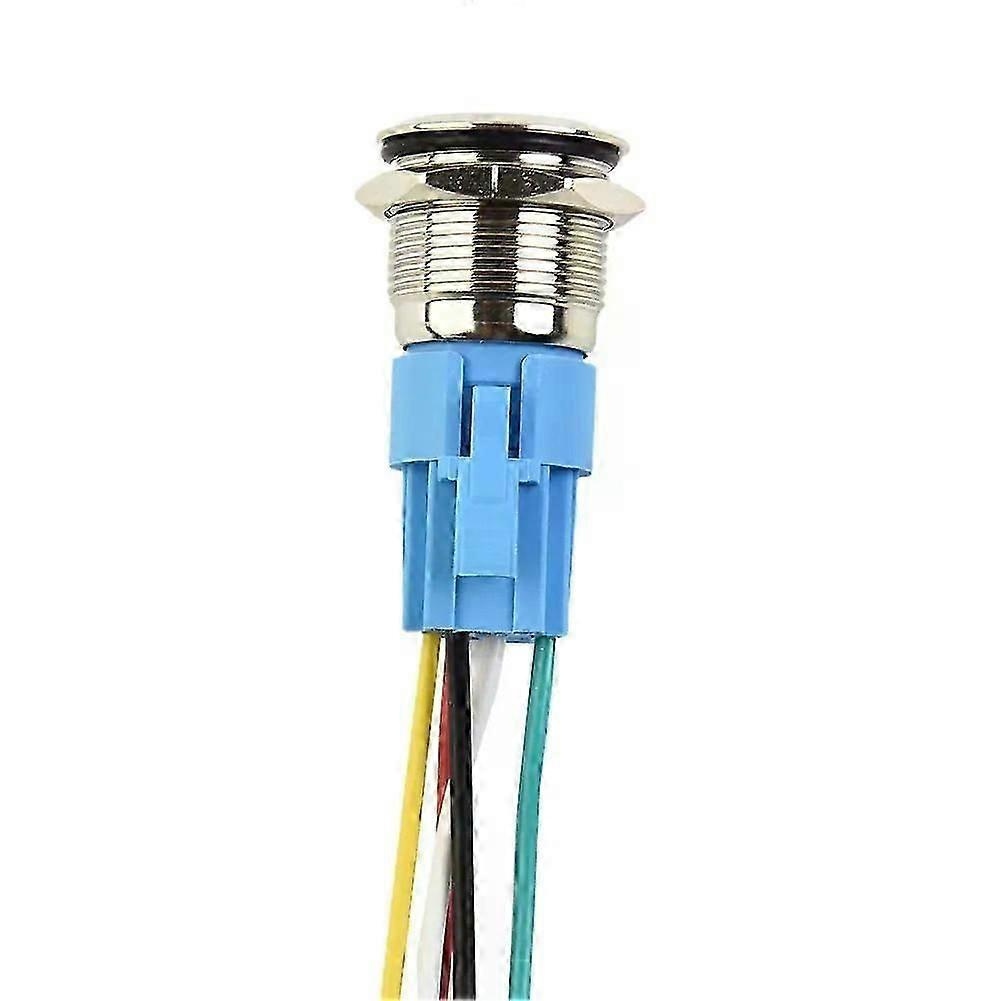 Elektrischer Drucktaster, 1 Stück, 12–24 V, 19 Mm, Schutzart Ip65, Rastend, Ein/aus, Selbstverriegelnd, Edelstahl – Jxlgv