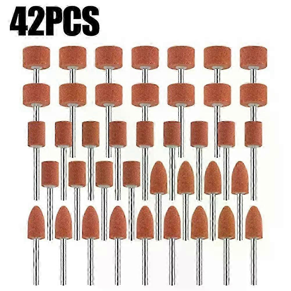 42-teiliges Schleifstein-set Mit 1/8"-schaft Und 3-mm-mini-nagelbohrer – Passend Für Rotationswerkzeuge, Schleifscheibenköpfe Und Mehr – Jxlgv
