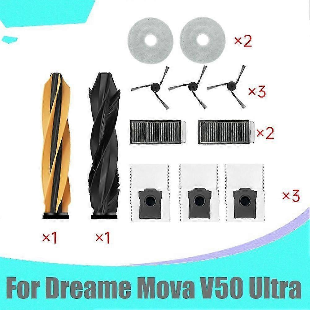 2-teiliges Hauptwalzen-staubsauger-ersatzteilset Für Dreame Mova V50 Ultra, Seitenbürste, Hepa-filter, Wischmopp, Staubbeutel – Jxlgv