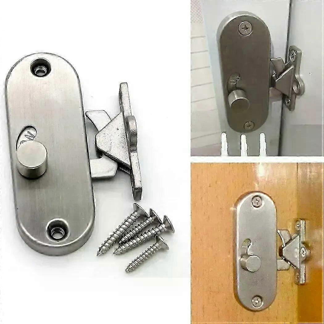 Türschloss-schutzriegel, 90°-edelstahl, Bewegliche Tür, Rechtwinklige Schnalle, Sichtschutzschloss-hardware-jxlgv