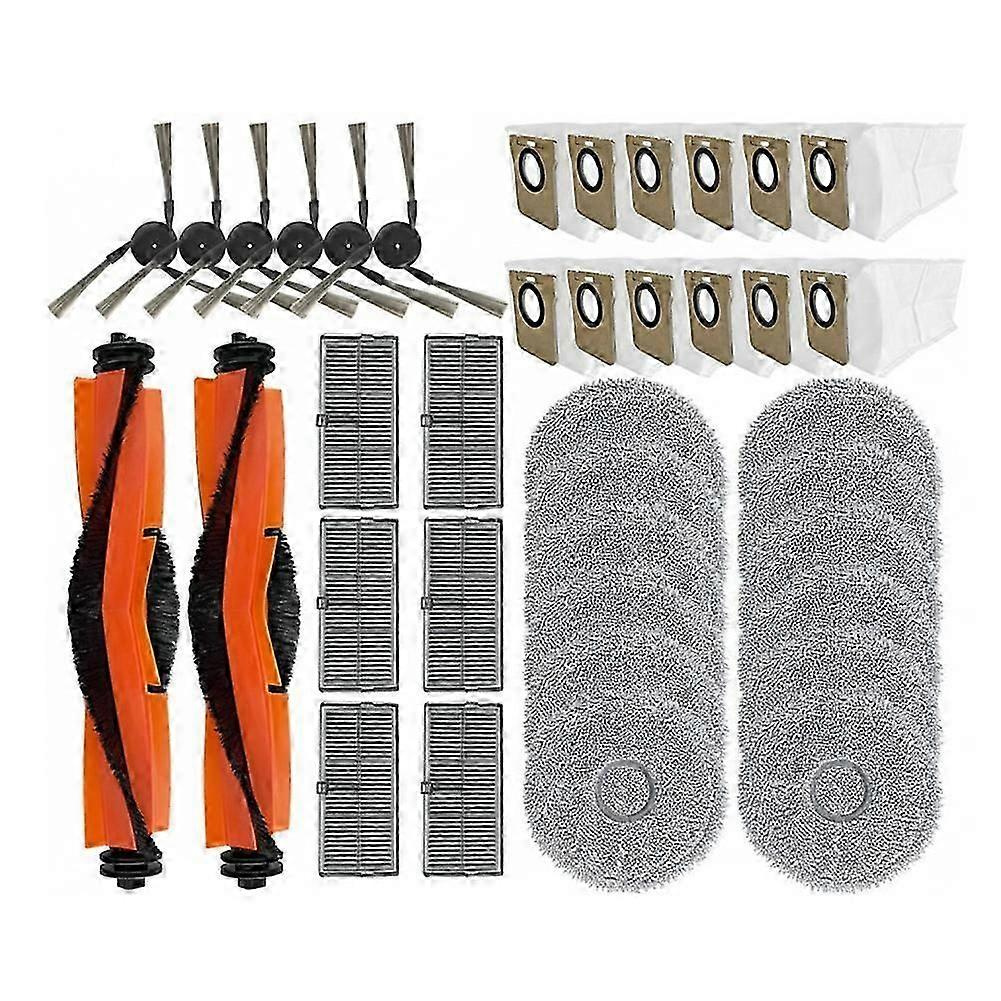 Kompatibel Mit Xiaomi Mijia M40: Ersatz-hauptbürste, Seitenbürste, Hepa-filter, Wischmopp-pads, Staubbeutel, Ersatzteile Und Zubehör – Jxlgv