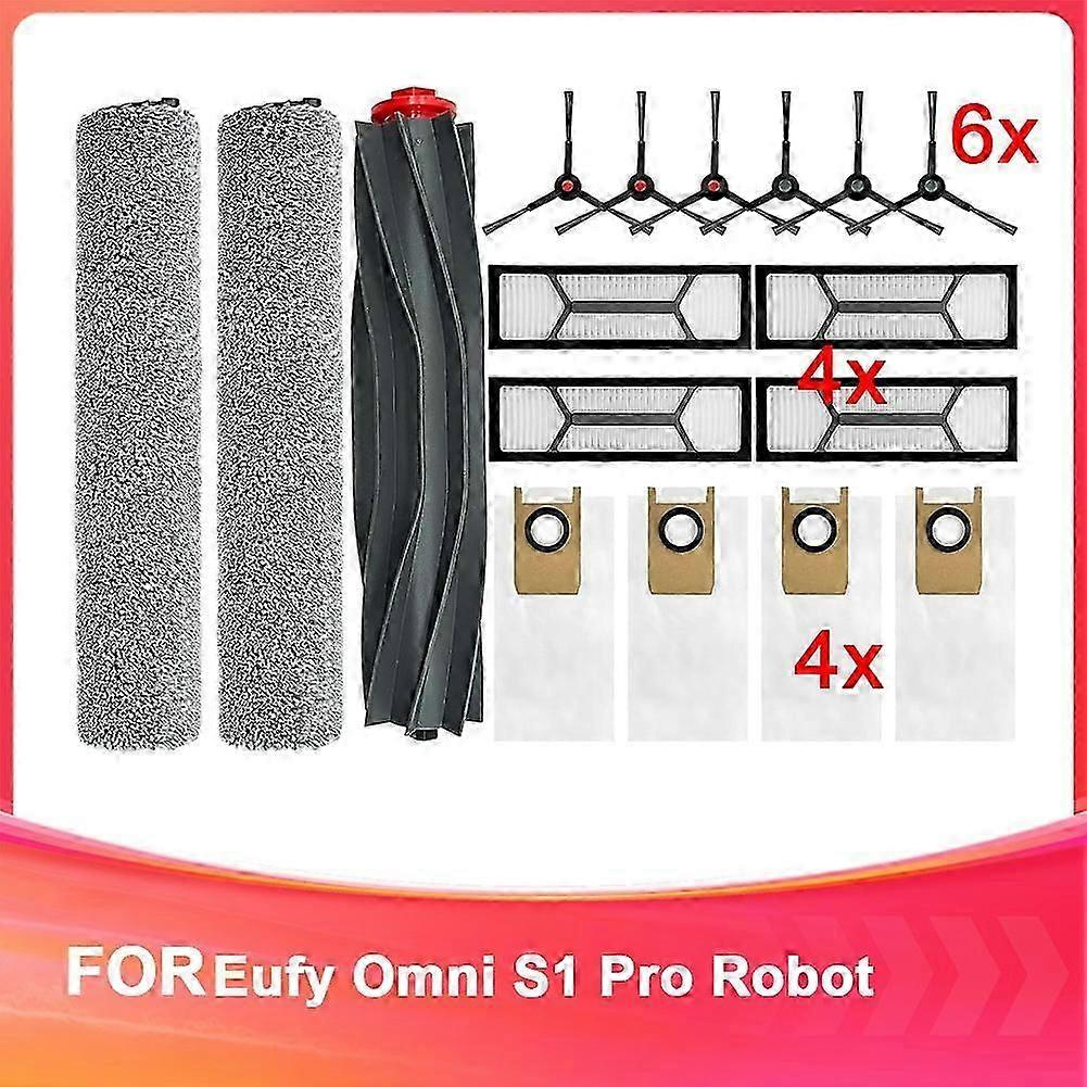 S1 Pro Ersatzteile Und Zubehör Für Staubsauger: Hauptbürste X1, Seitenbürste X6, Waschbarer Filter X4, Staubbeutel X4, Wischmopp X3-jxlgv