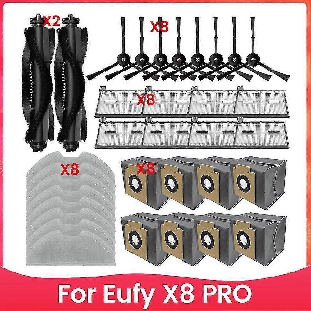 Zubehör Und Ersatzteile Für Eufy X8 Pro Saugroboter: Hauptbürste, Seitenbürste, Filter, Wischtuch, Staubbeutel – Jxlgv