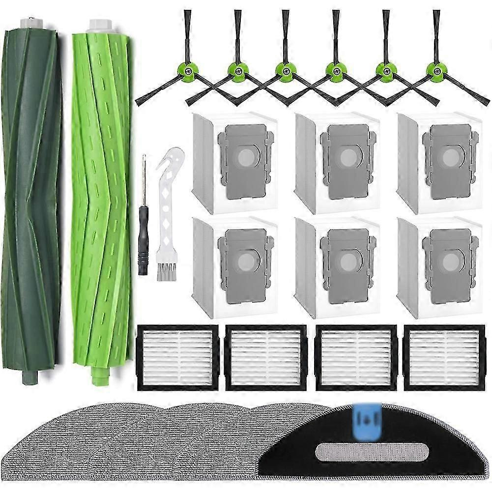 Zubehörset Für Irobot Roomba Combo I5, I5+, J5, J5+, I3+ Staubsauger: Hauptbürste, Seitenbürste, Hepa-filter, Wischpads – Jxlgv