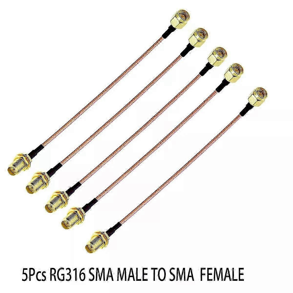 5 Stück Neue Rg316 Sma-buchse Auf Sma-stecker-adapter, Crimp-passform Für Pigtail-jumper-verlängerungskabel, Koaxialkabel Mit Geringer Dämpfung – Jxlgv