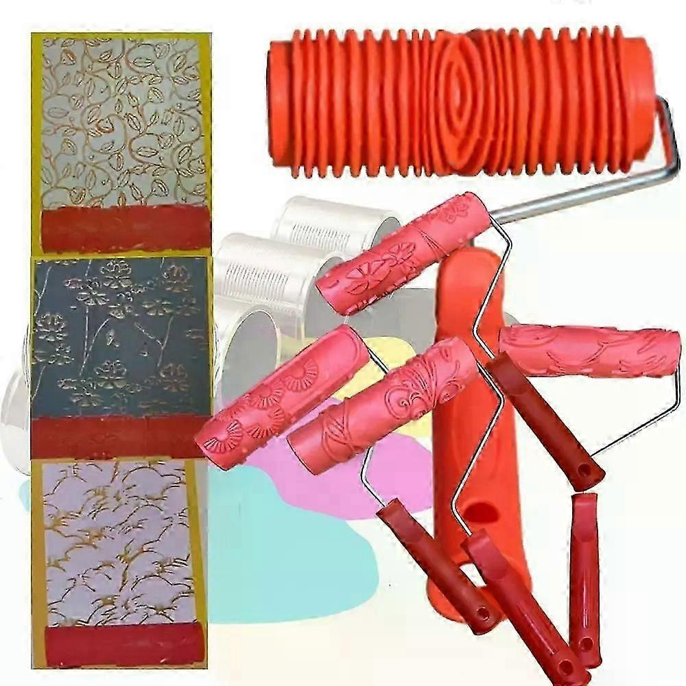 Farbroller Mit Gummi-holzmaserung-imitation, Diy-farbstruktur, Pigmentdruck, Wandmalerei, Roller Mit Griff, Heimwerkerwerkzeug - Jxlgv