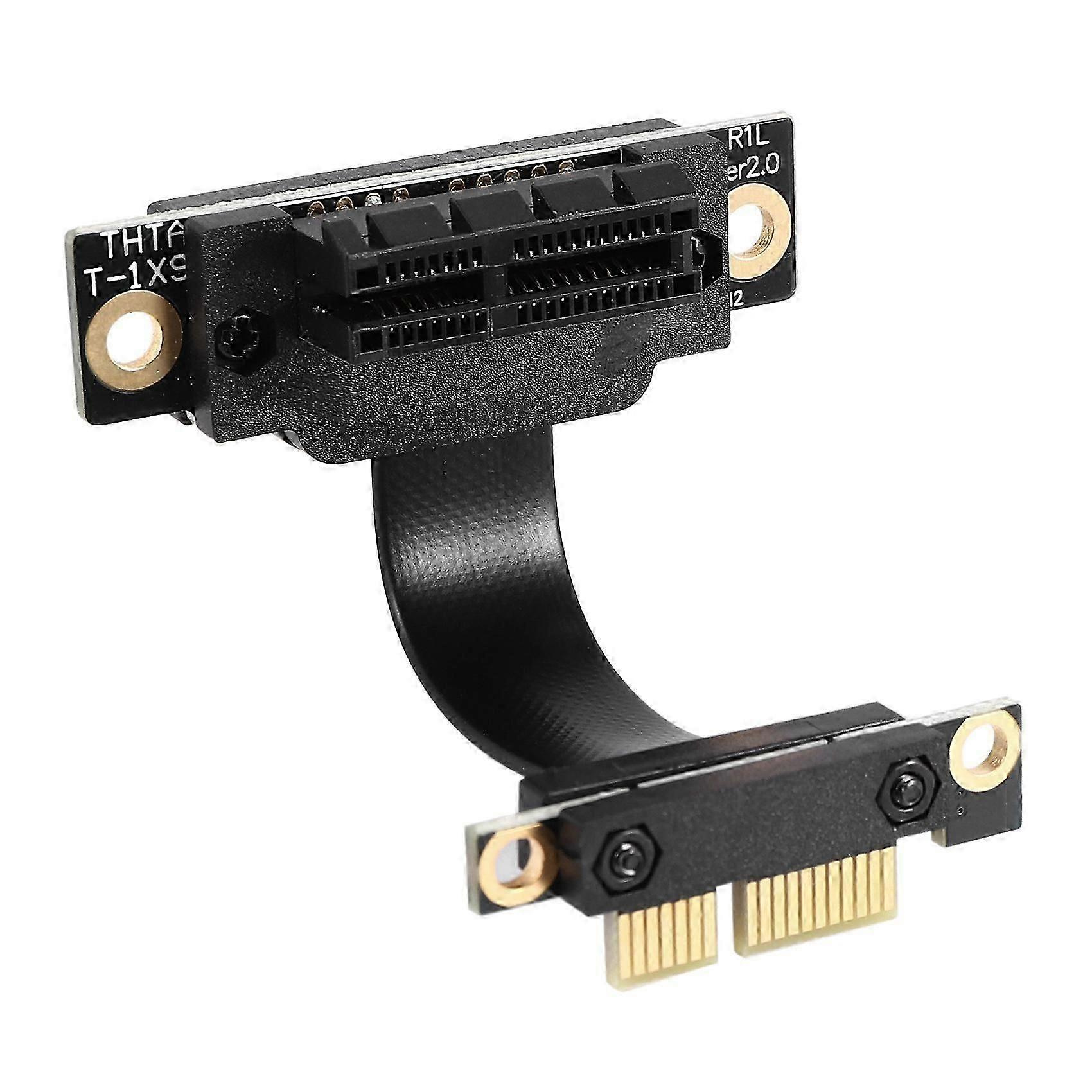 10x Pcie X1 Riser-kabel, Dual 90 Grad Rechtwinklig, Pcie 3.0 X1 Auf X1 Verlängerungskabel, 8 Gbit/s Pci Express 1x Riser-karte, 5cm-jxlgv