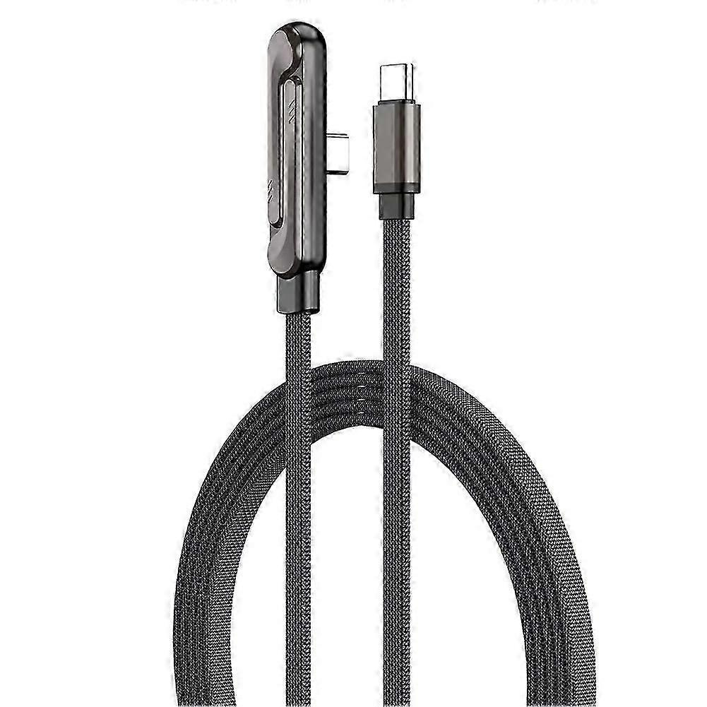 240-w-schnellladekabel Mit Geflochtener Ummantelung, 90°-winkelstecker (typ C), Multifunktionales Ladekabel Mit Integrierter Handyhalterung – Jxlgv