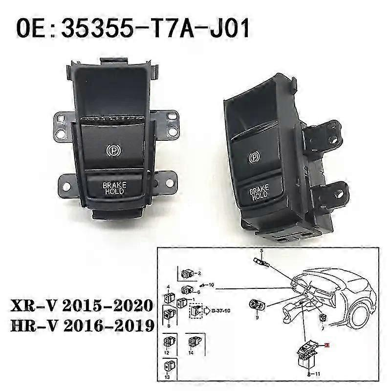35355-t7a-j01 35355t7aj01 Passend Für Honda Hrv Xrv Hr-v Xr-v Vezel Elektronischer Automatischer Handbremsknopf Parkbremsschalter-jxlgv
