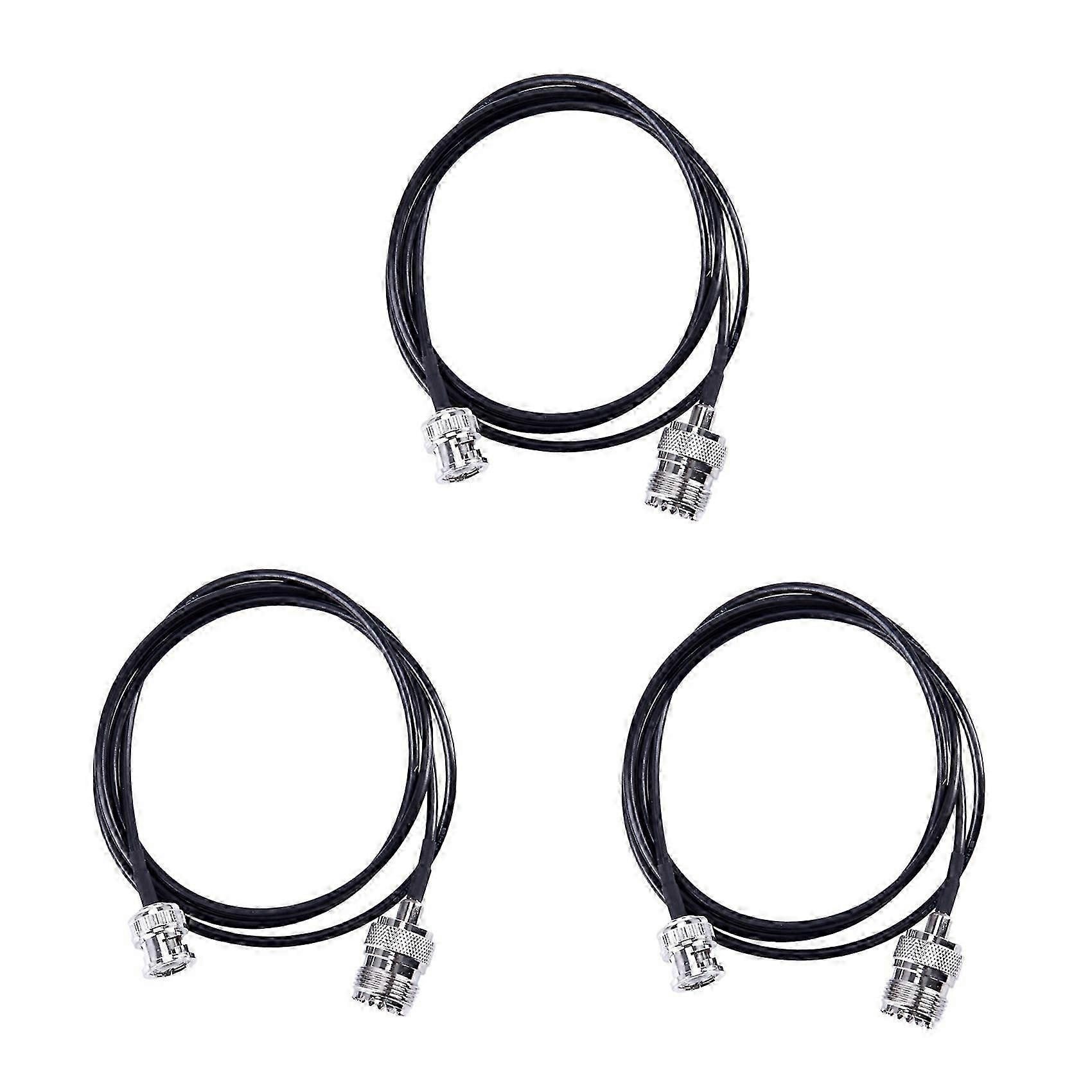 3x Rf Uhf Vhf Funk-koaxialantennenkabel Bnc-stecker Auf Uhf So239 Rg-58u Milspec Koaxialkabel Mobil-zu-basis-antenne 3 Fuß-jxlgv