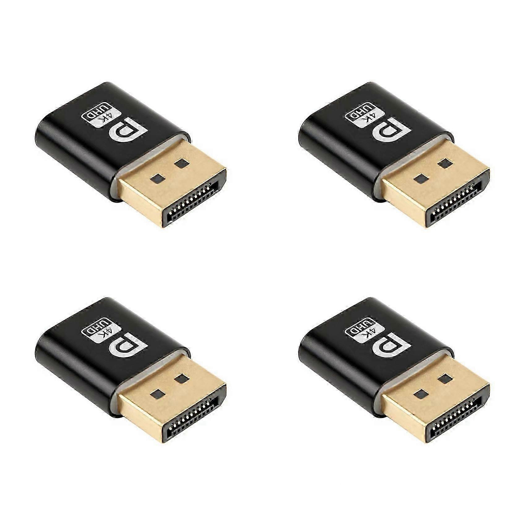 4x 4k Displayport Dummy-stecker Dp Virtual Display Adapter Edid Headless Ghost Emulator Kompatibel Mit Pc-grafikkarten-jxlgv