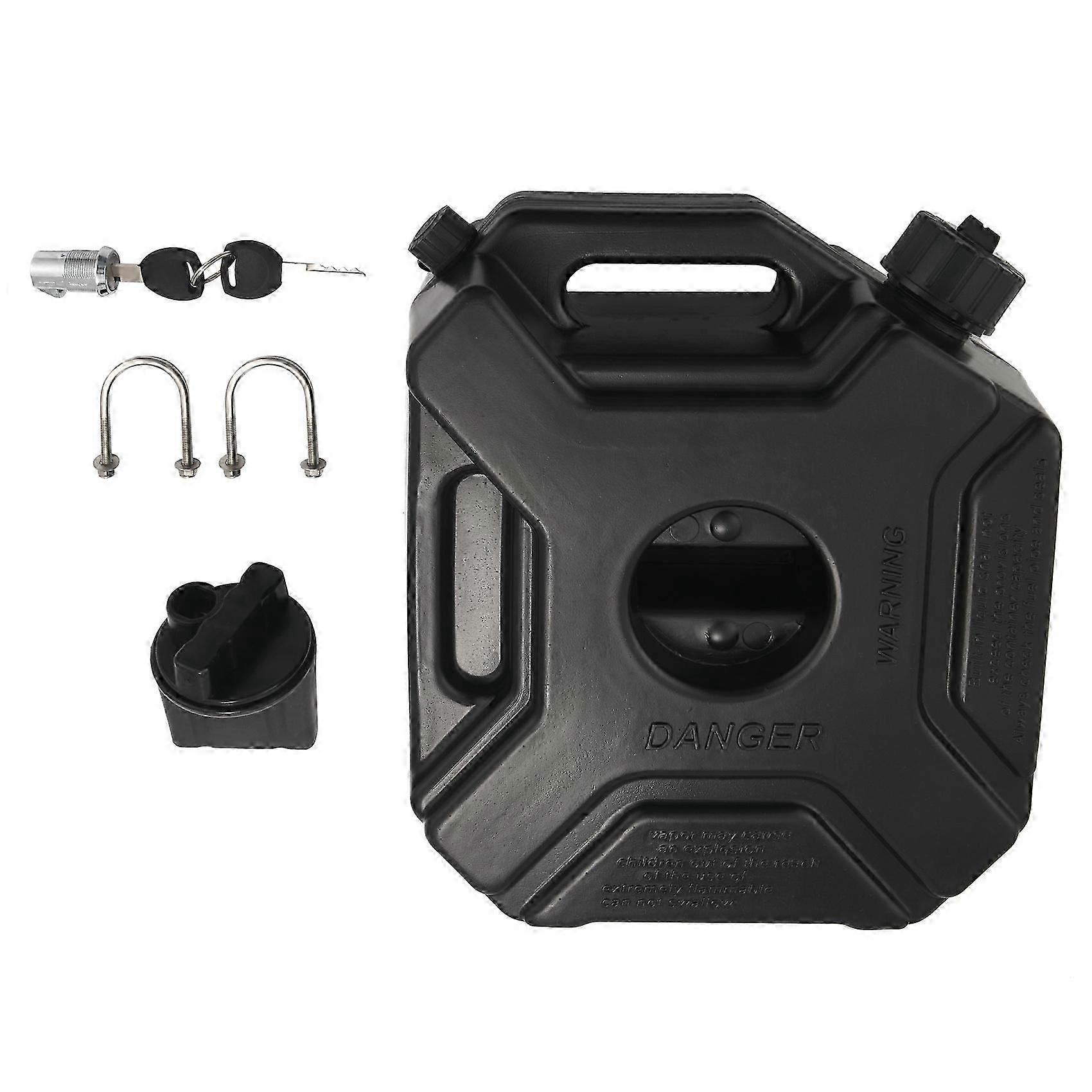 5-liter-kraftstoffkanister, Schwarz, Für Auto Und Motorrad, Ersatz-benzin-/öltank, Reservekanister, Kraftstoffkanister Wi-jxlgv