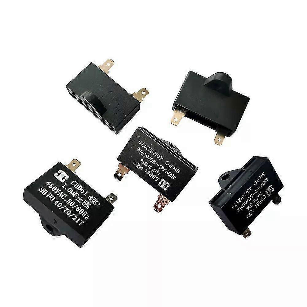 5 Stück Cbb61 1uf Anlaufkondensator Für Warmwasserbereiter-lüfter/motoren, Motorstart- Und Betriebskondensator, Wechselstrom 450 V, 50/60 Hz, Haushaltsgerätezubehör - Jxlgv