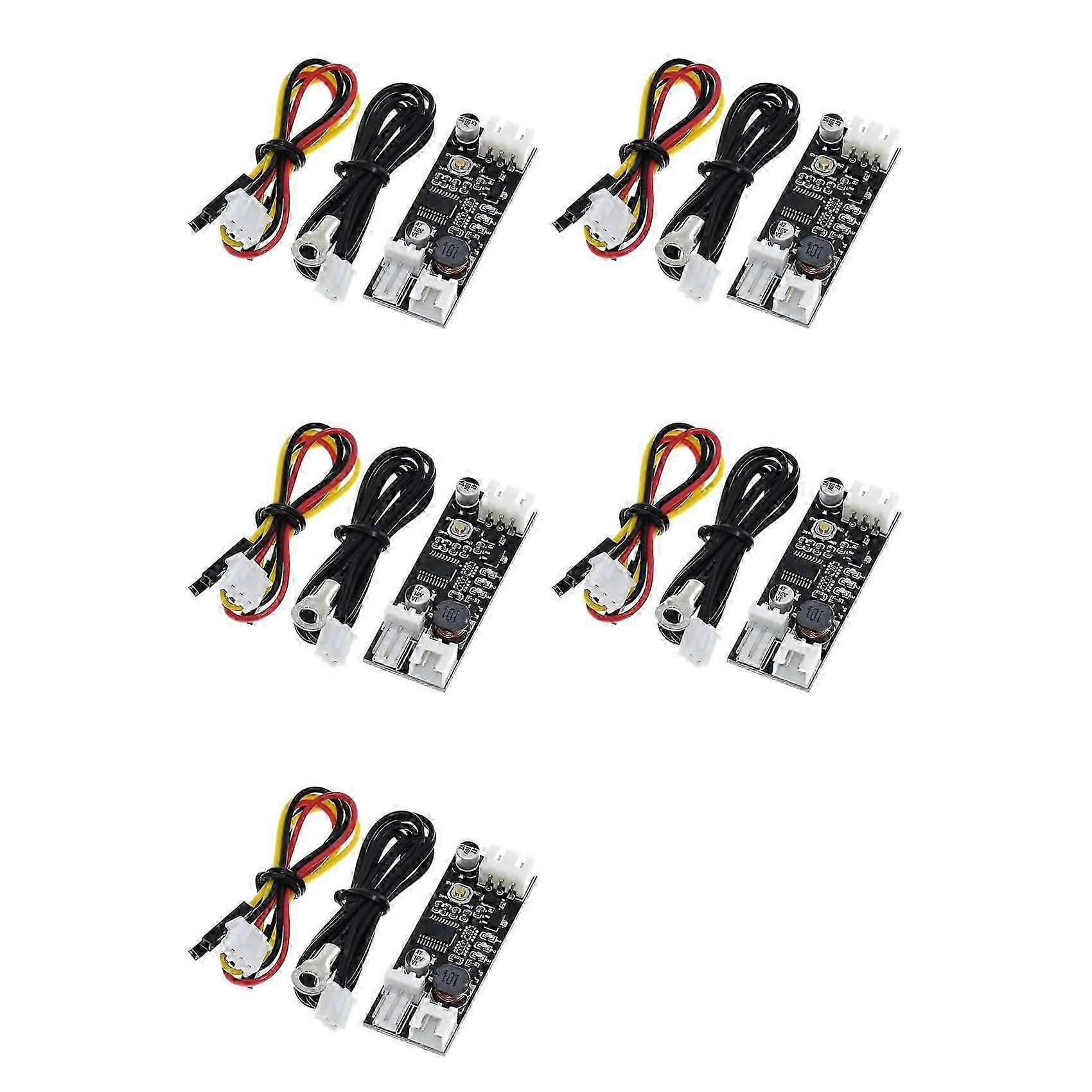 5x Einzelnes 12v 0,8a Dc Pwm 2-3-draht Lüftertemperaturregler Drehzahlregler Gehäuse Computer Geräuschreduzierungsmodul-jxlgv
