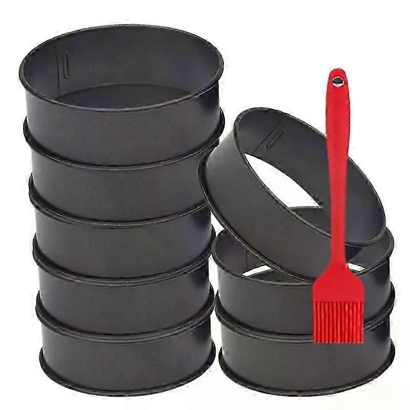 8er-pack Edelstahl-muffinringe (10 Cm Durchmesser), Crumpetringe, Antihaftbeschichtet, Eierringe, Geeignet Zum Braten Von Eiern – Jxlgv